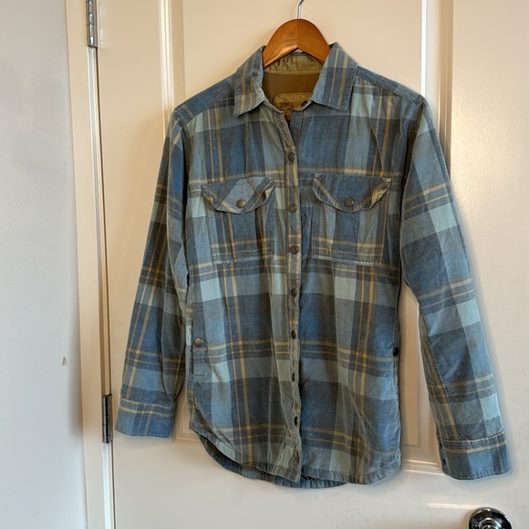 PRANA Finnegan light corduroy plaid flannel - Picture 7 of 15